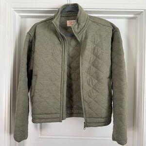 Marine Layer Olive Quilted Zip Jacket – Women’s Small